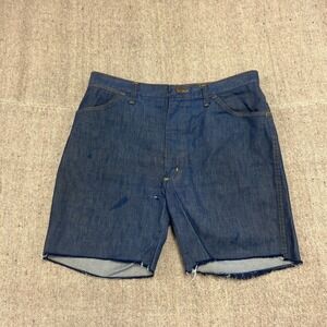 Vintage Red Kap Denim Shorts Mens 34 Blue 1970s